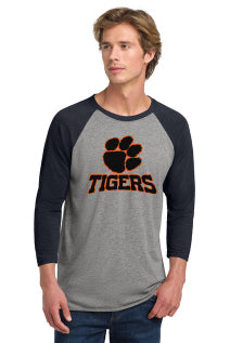 ADULT 3/4 Sleeve Triblend Raglan Tee